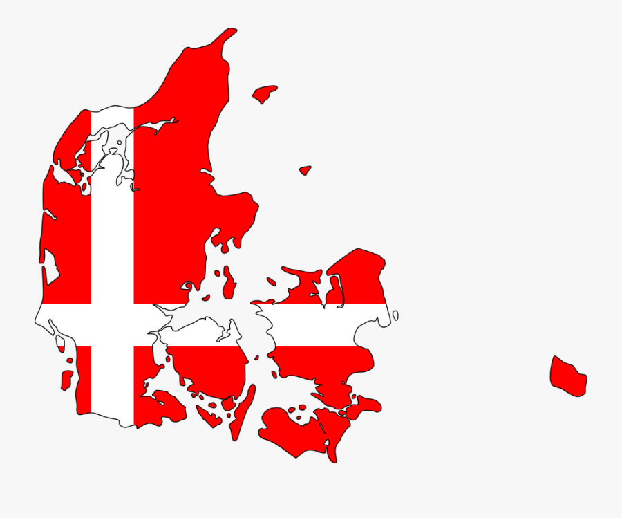 Transparent Denmark Clipart - Denmark Map Silhouette, Transparent Clipart