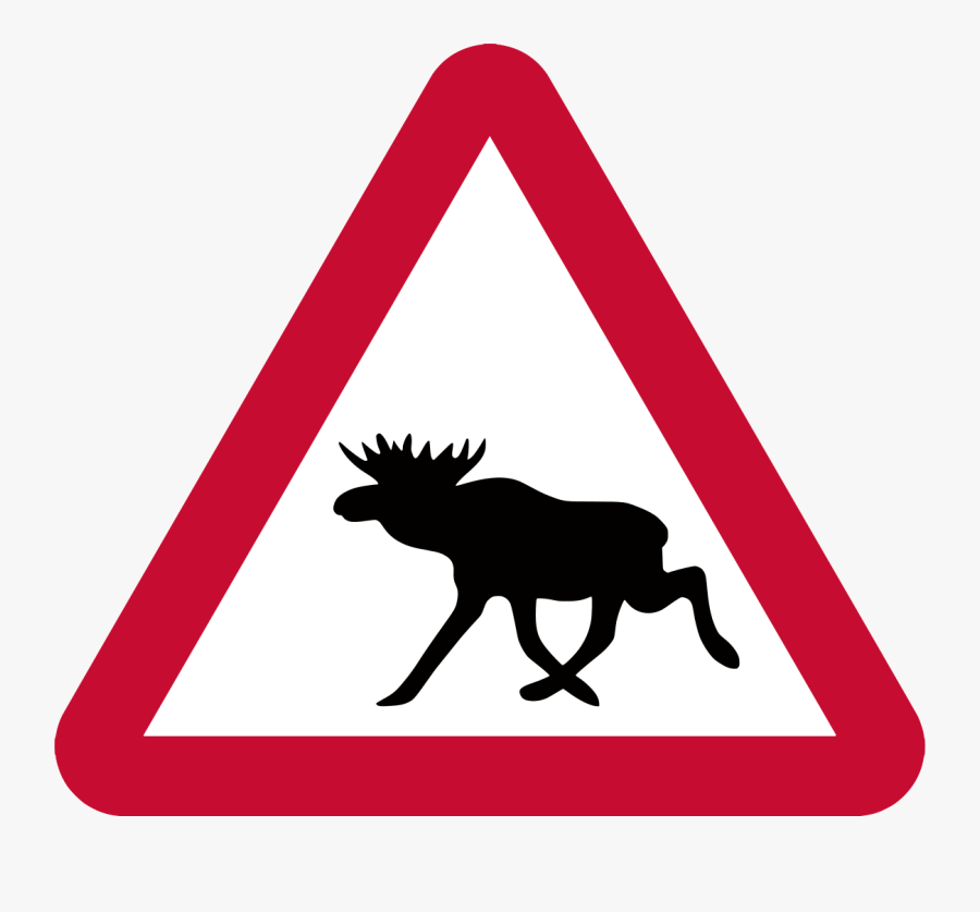 Moose Sign Sweden, Transparent Clipart