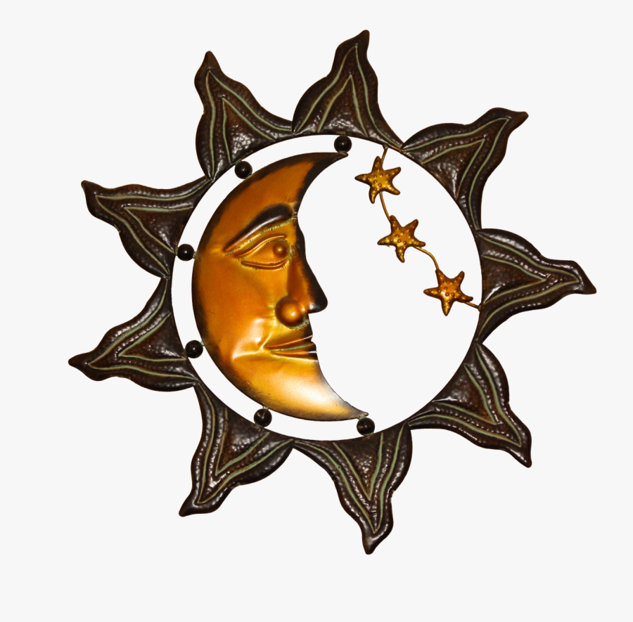 Wall Decoration, Sheet, Metal, Deco, Art, Sun, Moon - Moon Sun Celestial Art, Transparent Clipart