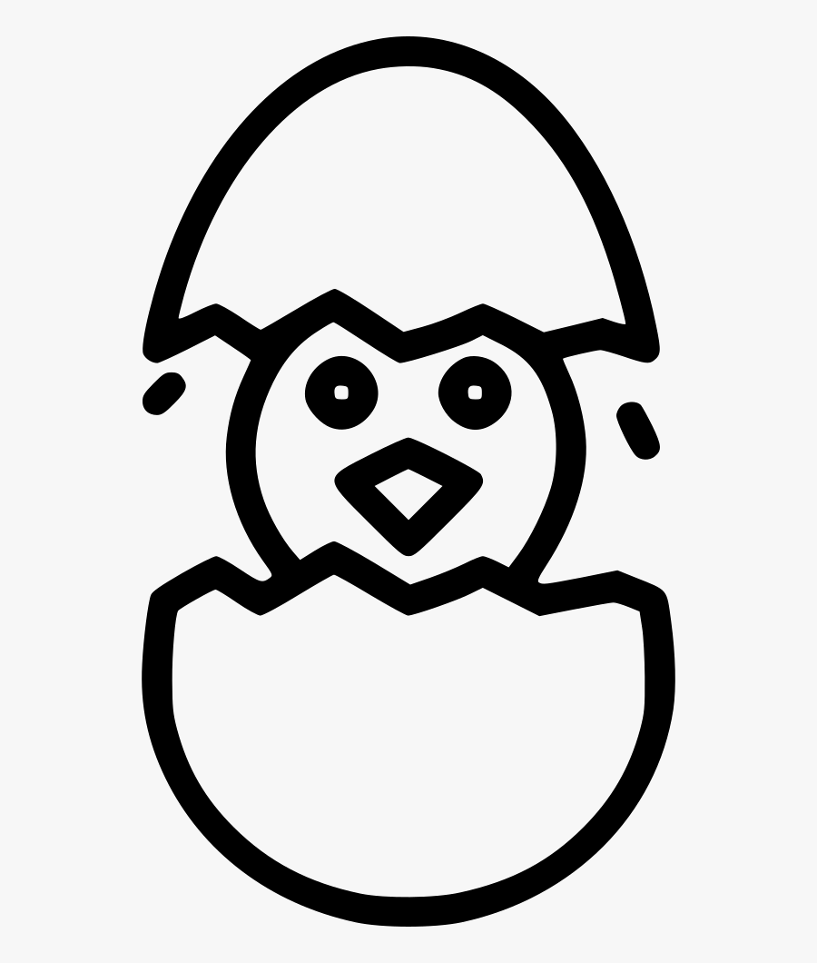 Transparent Chick Hatching Clipart - Chicken Egg Icon Png, Transparent Clipart