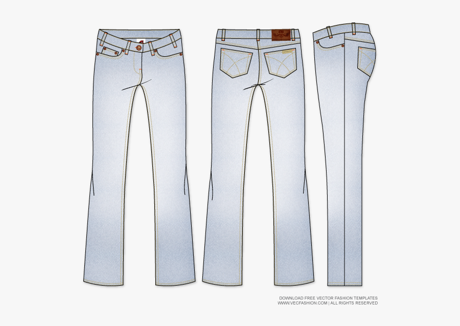 Clip Art Drawings Of Jeans - Pocket, Transparent Clipart