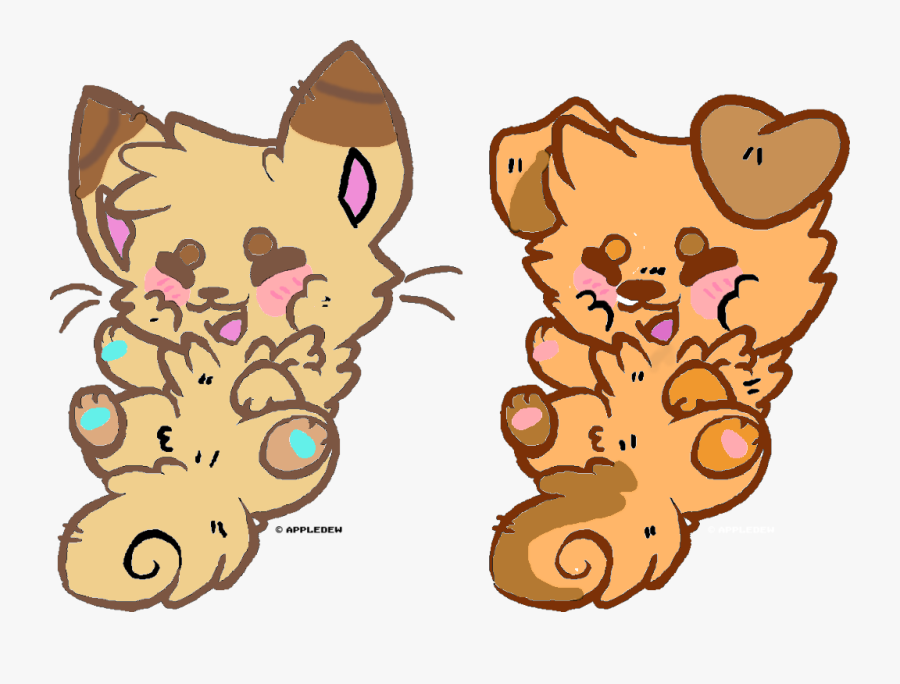 Kittens Chibi Cute Borders Vectors Animated Black - Chibi Wolf Kawaii Drawings, Transparent Clipart