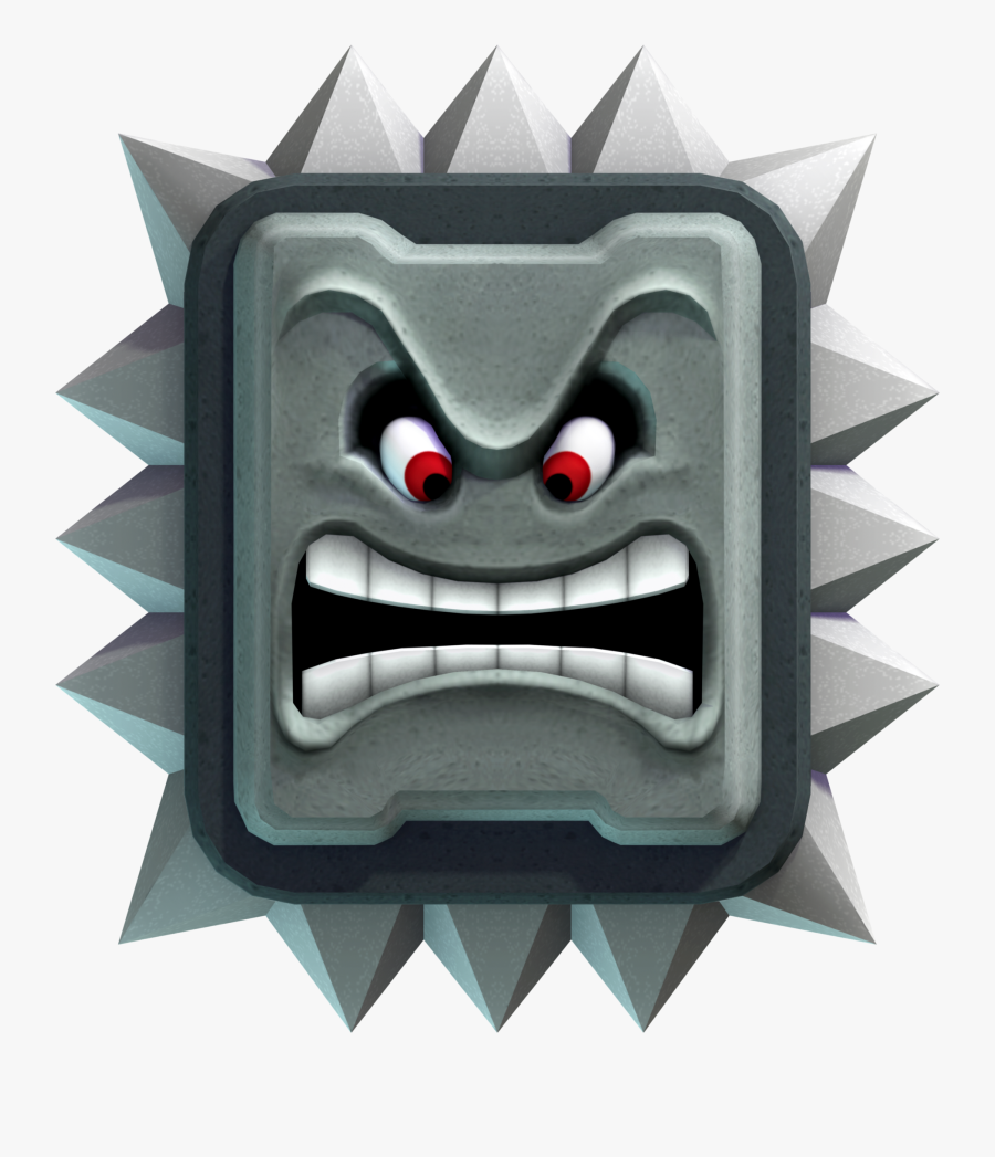 Mario Bros Clipart Enemy - Mario Thwomp, Transparent Clipart