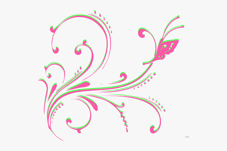 Pink Flower Design Clipart - White Floral Designs Png, Transparent Clipart