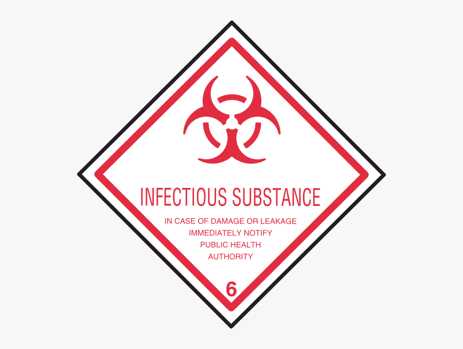 Infectious Substance Hazard Label, Transparent Clipart