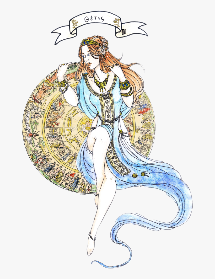 Achilles Clipart Enemy Warrior - Thetis Greek Mythology, Transparent Clipart