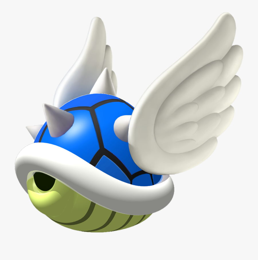 Blue Spiny Shell - Mario Kart Blue Shell Drawing, Transparent Clipart