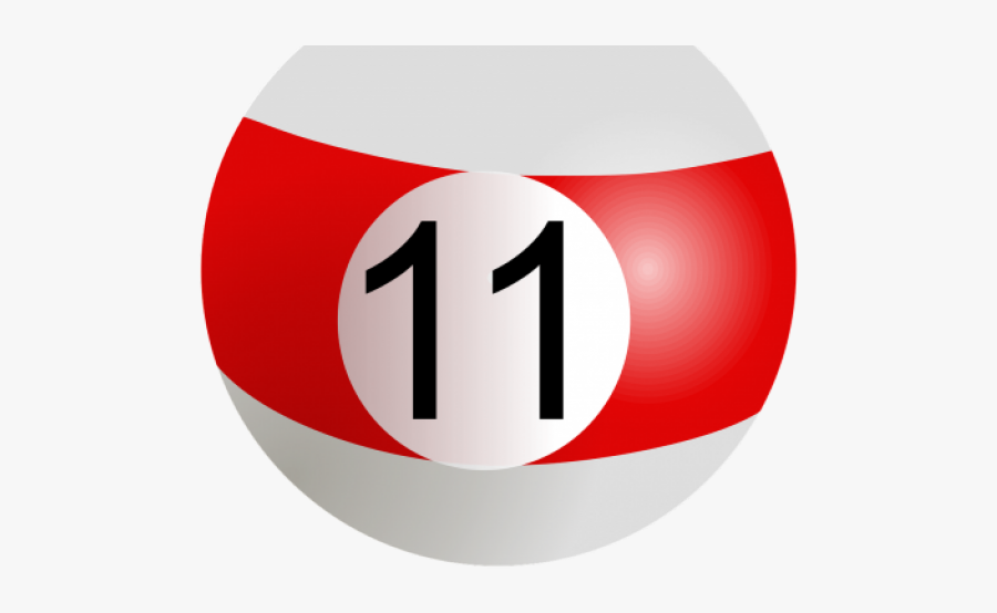 Billiard Ball Clipart Eleven - Circle, Transparent Clipart