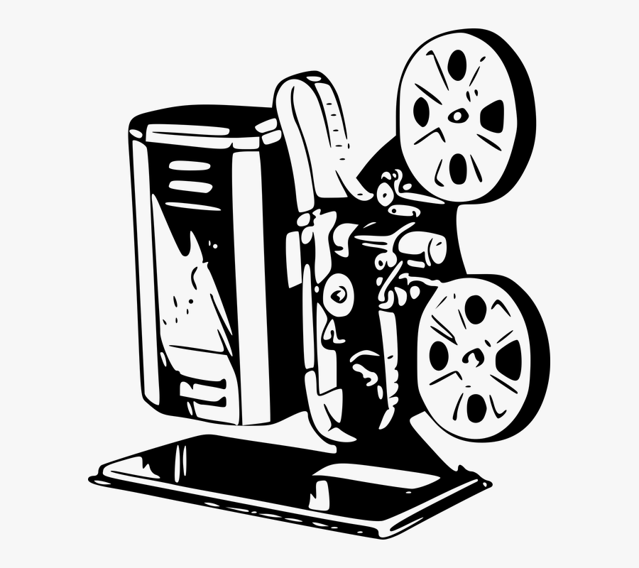 Doves Clipart Traceable - Cinema Projector Art, Transparent Clipart