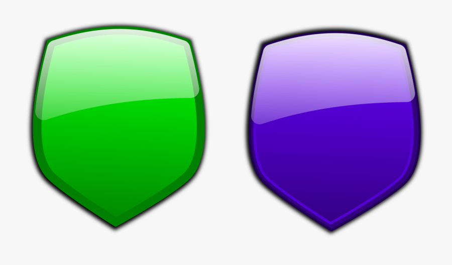Purple,green,line - Hockey Logo Shield Blank, Transparent Clipart