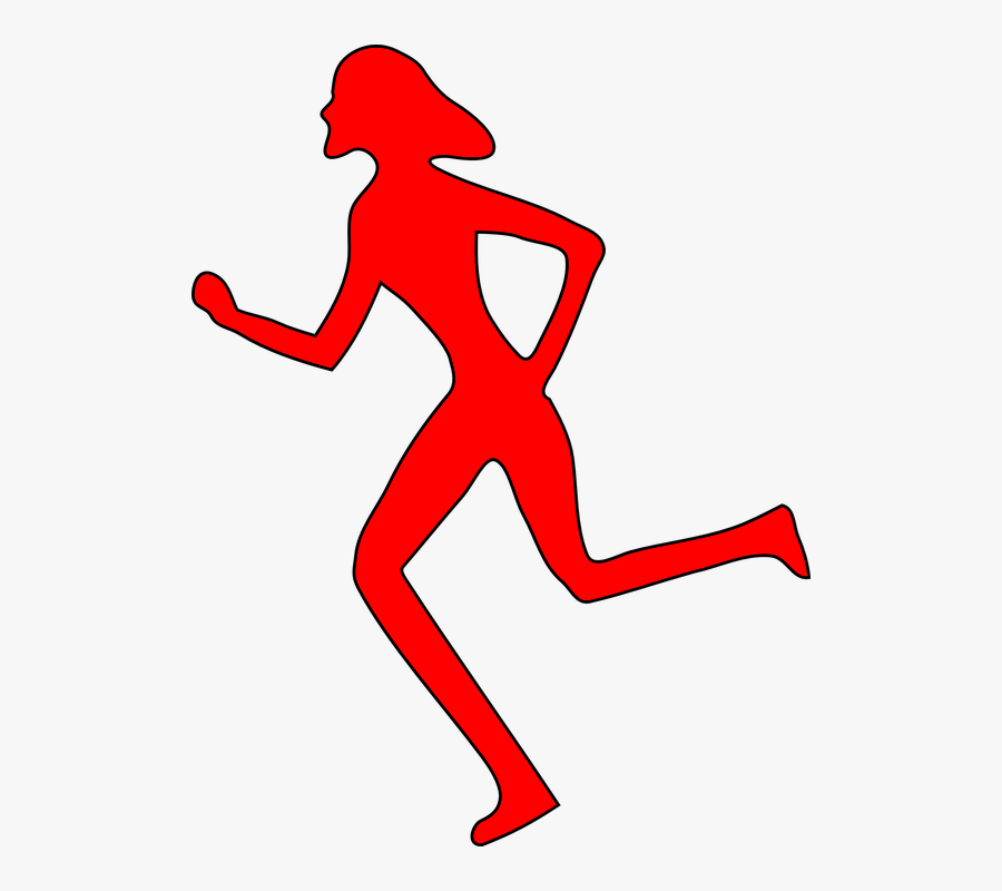 Girl Running Shop Of - Woman Running Clip Art, Transparent Clipart