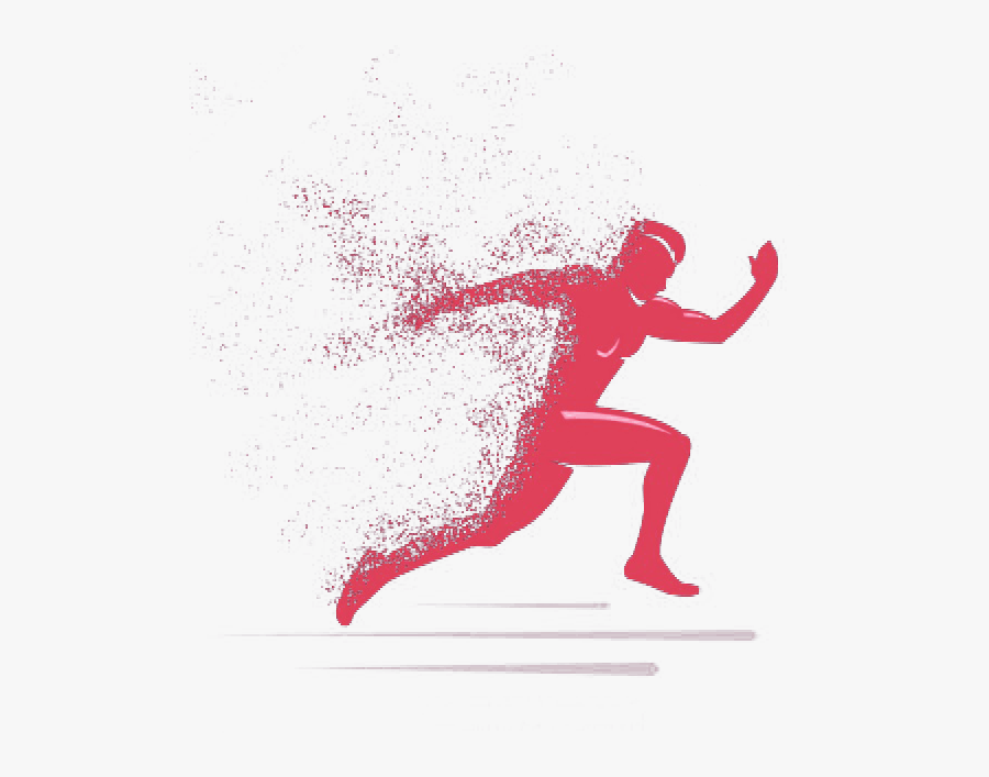 Silhouette Sport Gift - Silhouette Of A Guy Running, Transparent Clipart