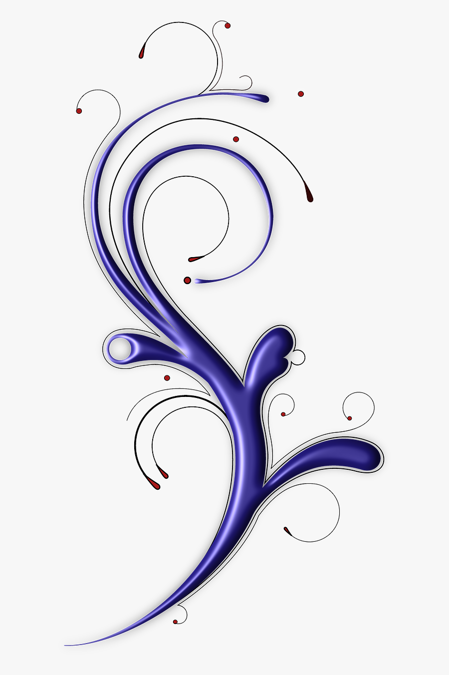 Swirl Decor Blue Free Picture - Diseños Vintage Azul Png, Transparent Clipart