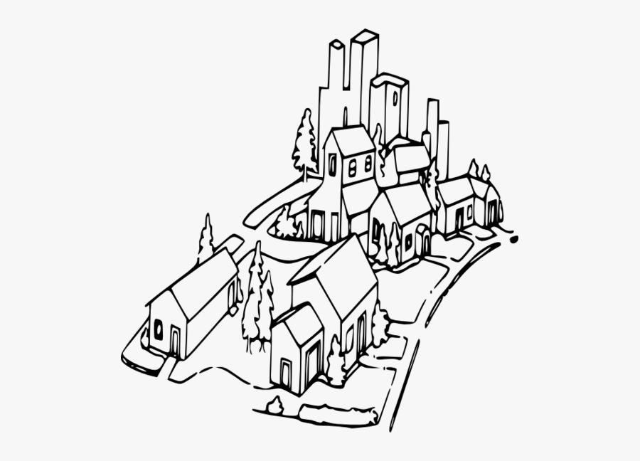 Clip Art Neighborhood Clipart Black And White - Neighborhood Clipart Black And White, Transparent Clipart