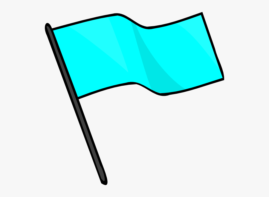 Light Blue Flag Svg Clip Arts - Teal Flag Clip Art, Transparent Clipart