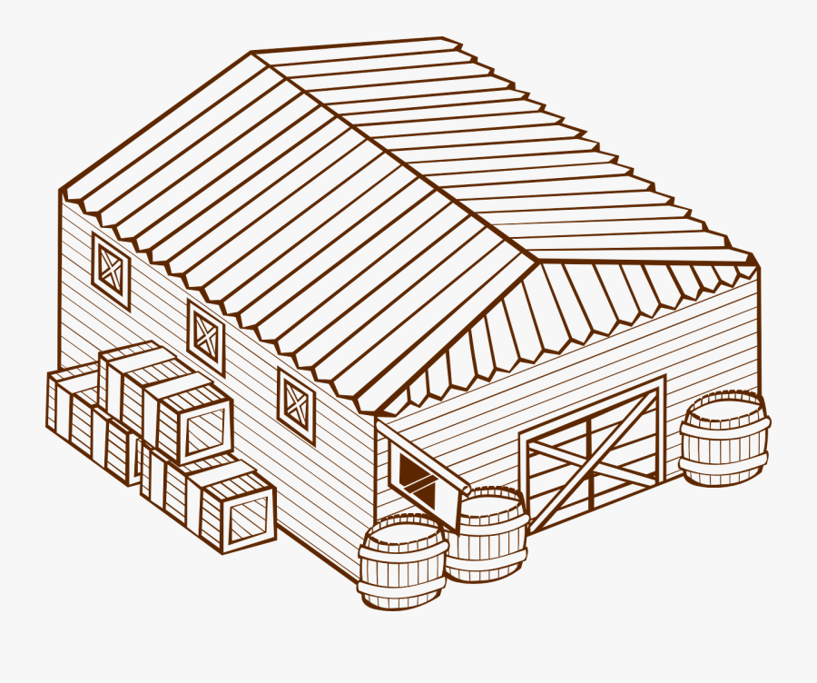Free Clip Art "rpg Map Symbols Warehouse - Drawing Of A Warehouse, Transparent Clipart