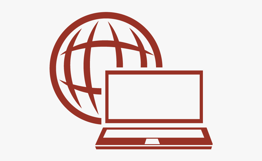 Journalism Sequence - Laptop With Network Icon, Transparent Clipart
