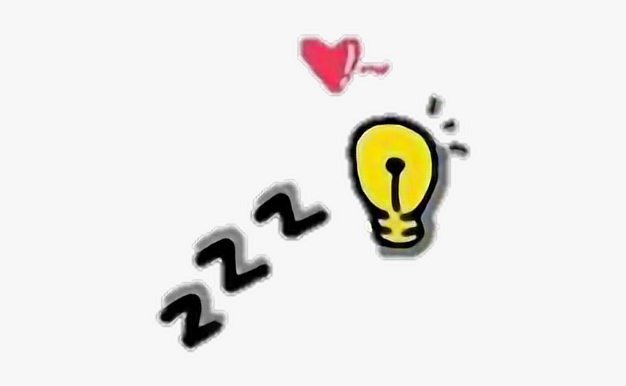 #sleepy #bulb #heart #yellow #black #red #icon #overlay - Heart, Transparent Clipart