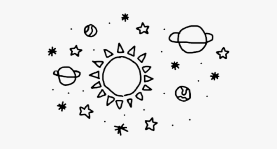 Planet Clipart Doodle Tumblr - Planet And Stars Aesthetic, Transparent Clipart