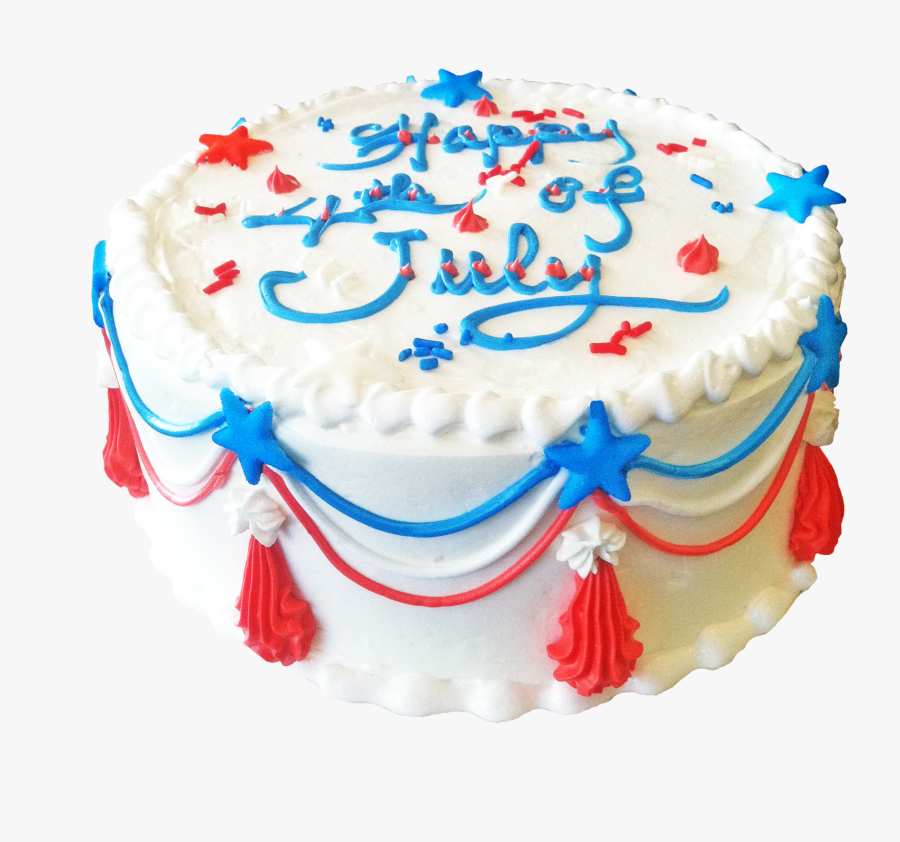 Transparent Cake Png Transparent - Buttercream 4th Of July Cake, Transparent Clipart