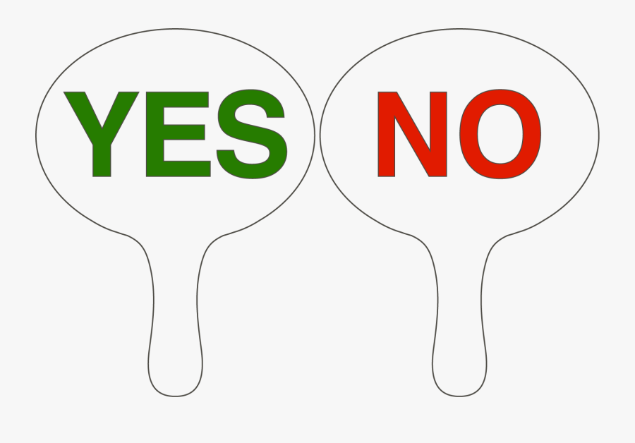 Clip Art 10 Voting Paddle Clipart - Yes No Voting Paddles, Transparent Clipart
