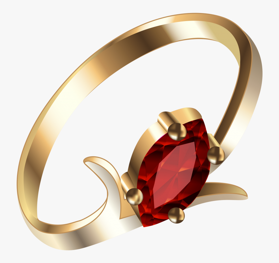 Transparent Engagement Ring Clipart - Ring Ruby Png, Transparent Clipart