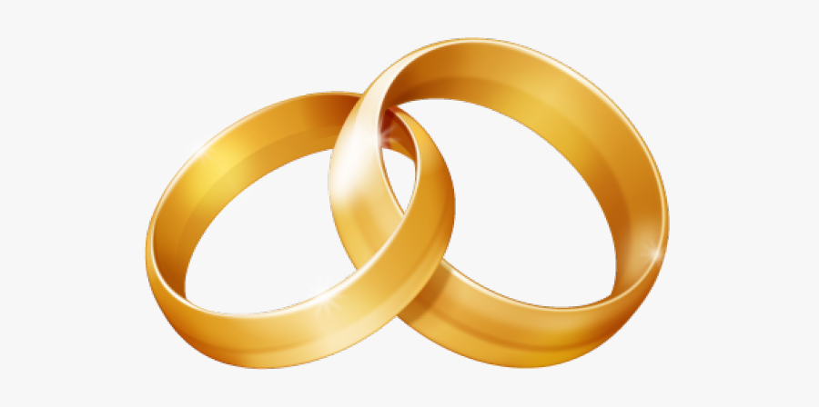 Wedding Ring Clipart - Gold Wedding Bells Png, Transparent Clipart