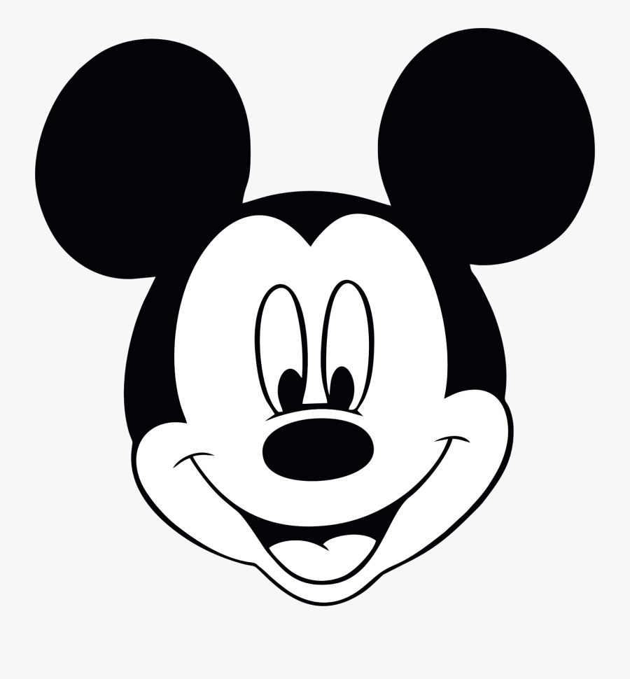 Mickey Mouse Minnie Mouse Drawing Clip Art - Mickey Mouse Face Black And White, Transparent Clipart