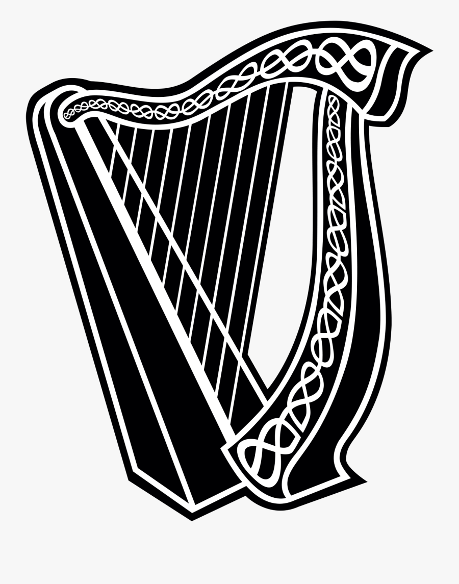 Celtic Drawing At Getdrawings - Irish Harp Black And White, Transparent Clipart