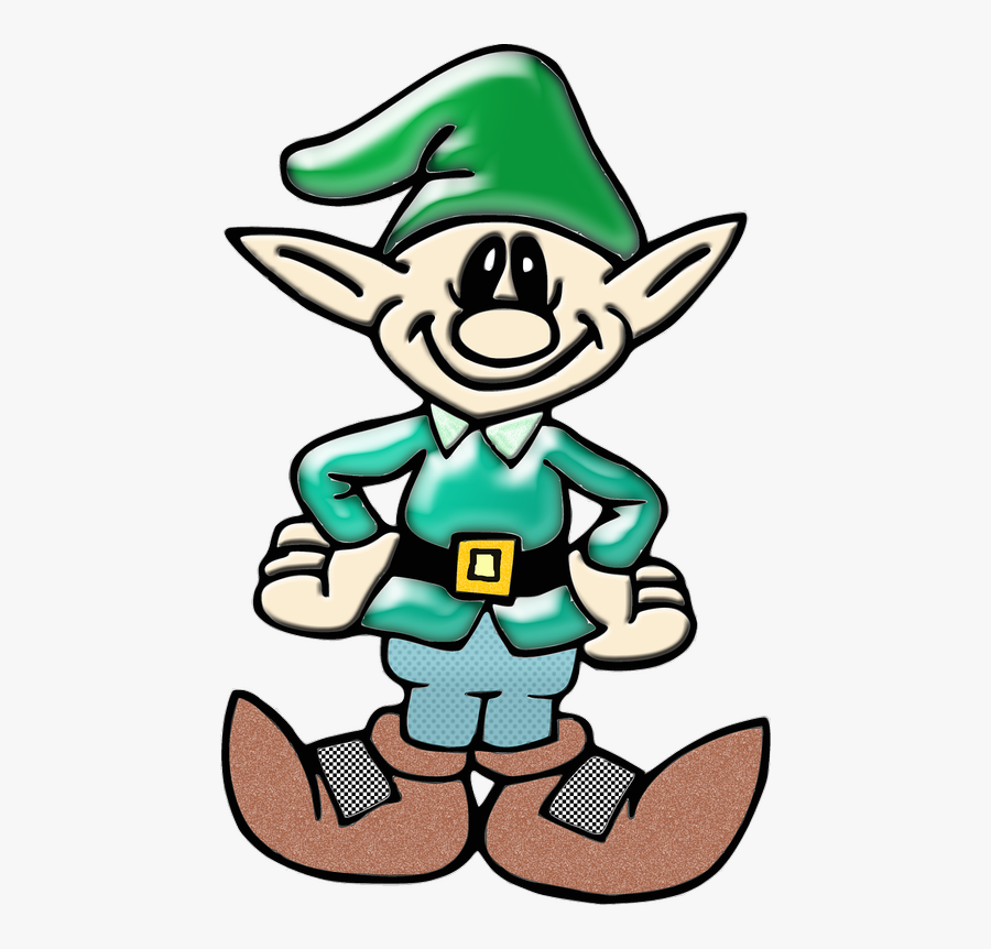 Leprechaun Fantasy Elf - Coloring Pages Christmas Elf, Transparent Clipart