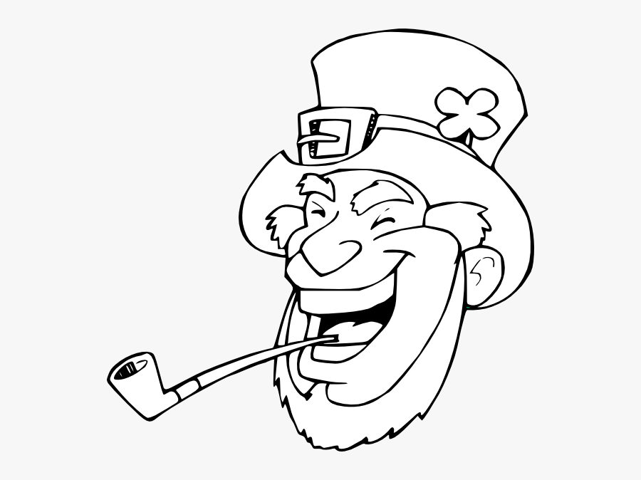 Leprechaun Outline, Transparent Clipart