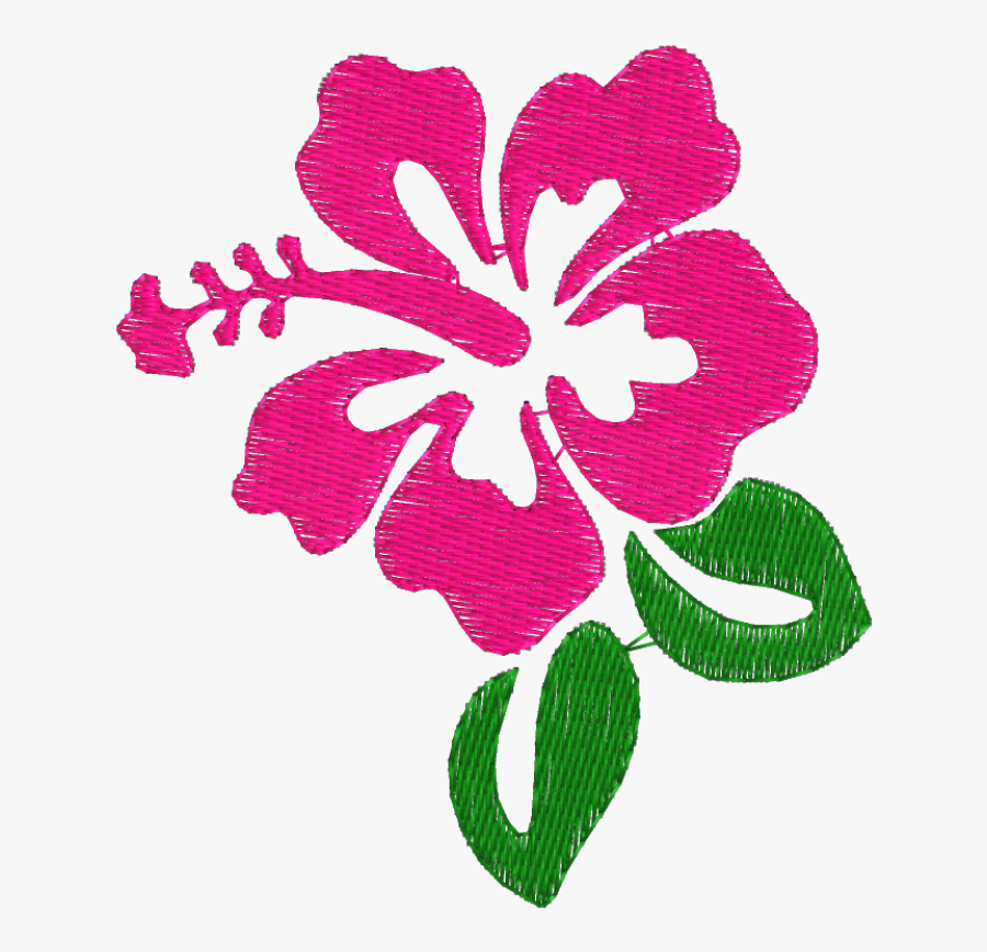 Clip Art Matriz De Bordado Flor - Transparent Background Hawaiian Flower Clipart, Transparent Clipart