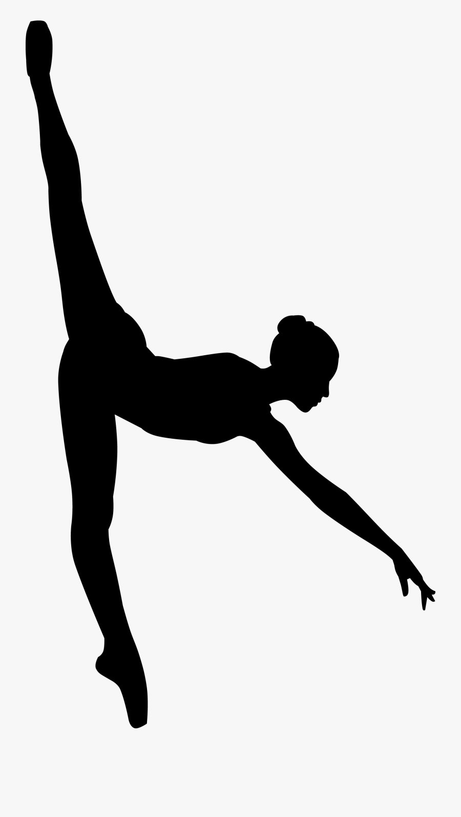 Overstretching Is Not A Penche Arabesque - Penche Silhouette, Transparent Clipart