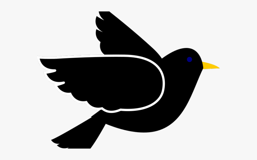 Blackbird Clipart Transparent - Bird Flying Clipart Png, Transparent Clipart