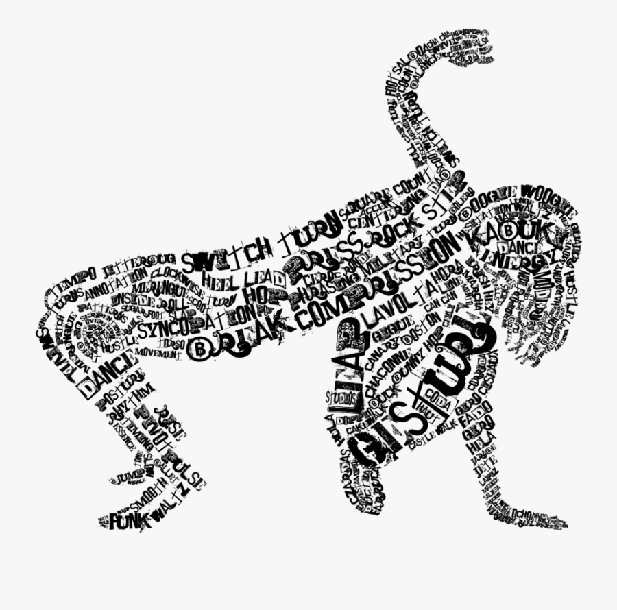 Black And White Dance Word Clipart , Free Transparent Clipart - ClipartKey
