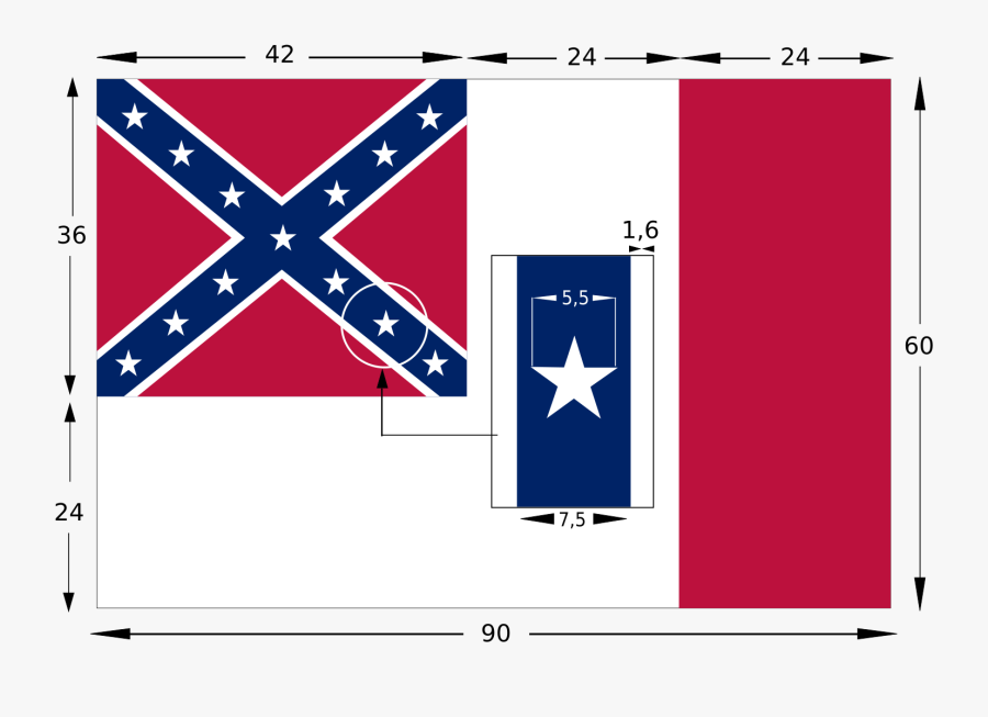 Last Confederate Confederate States Of America Flag - Confederate Flag National, Transparent Clipart