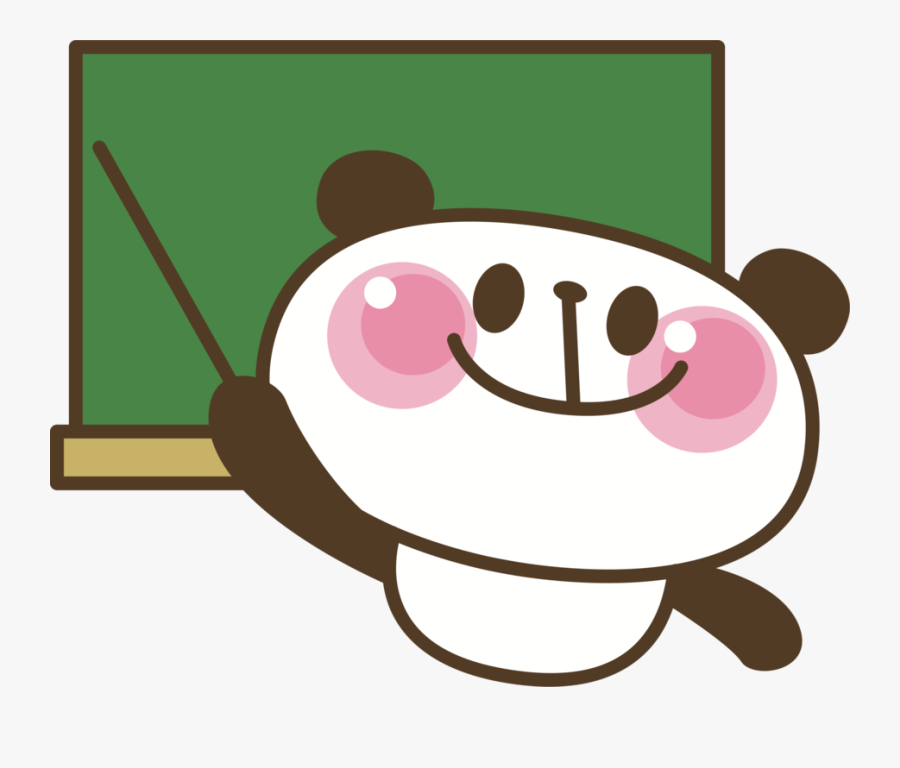 Pink,smiley,snout - パンダ イラスト 先生, Transparent Clipart