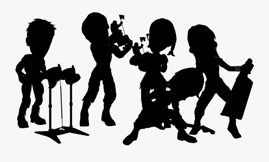 Saxophone Silhouette Png -rock Band Silhouette - Portable Network Graphics, Transparent Clipart