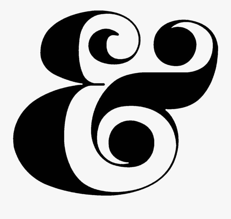 For The Love Of Ampersands & Free Silhouette Cutting - Transparent Background Ampersand Clip Art, Transparent Clipart