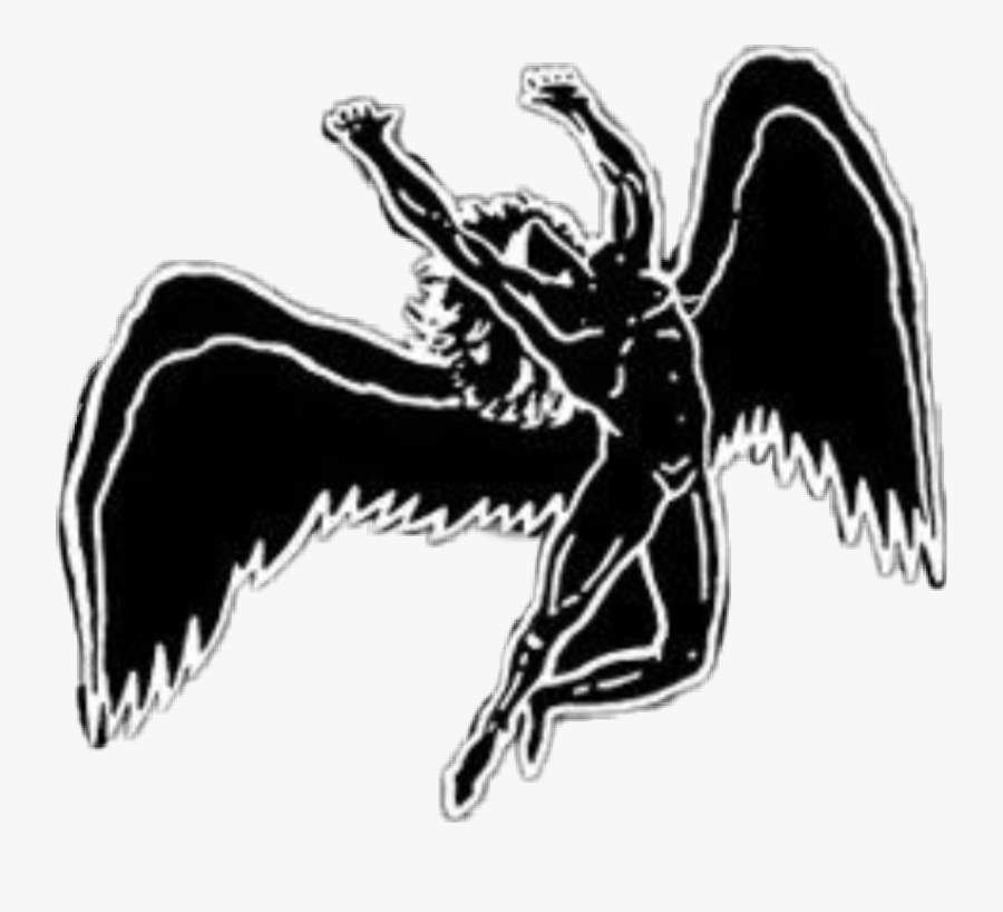 Transparent Rock Music Clipart - Led Zeppelin Logo Angel Png, Transparent Clipart