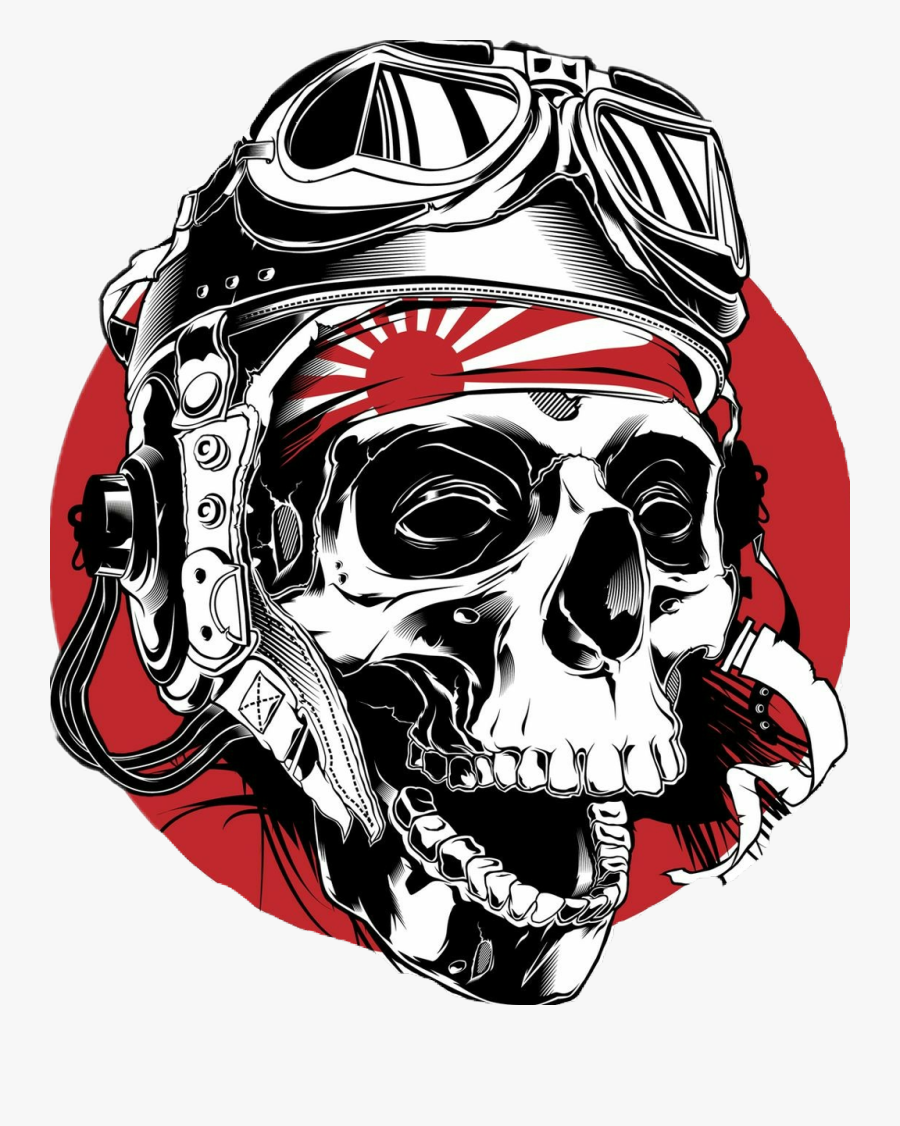 Transparent Rock Music Clipart - Kamikaze Skull, Transparent Clipart
