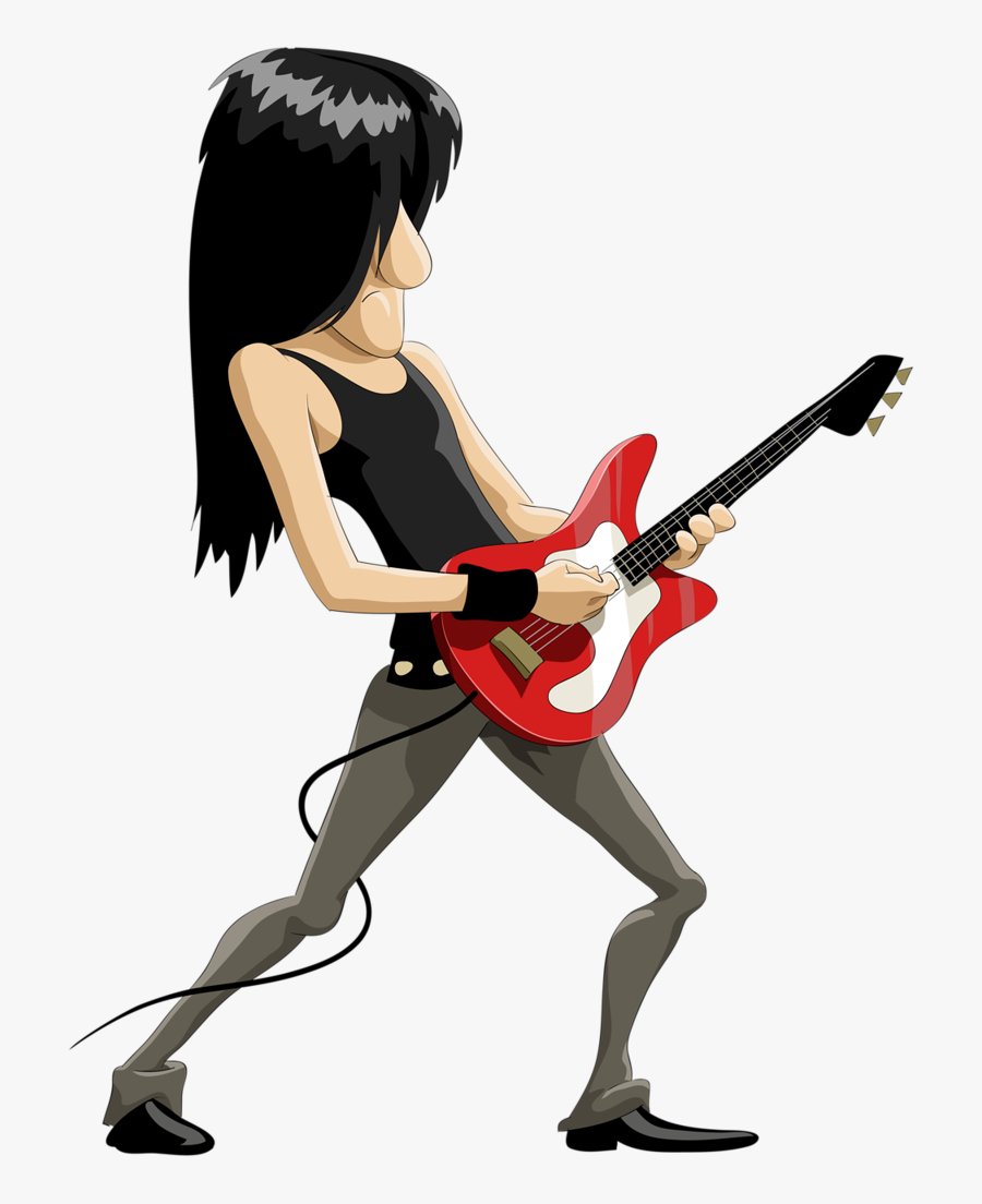 Transparent Musician Clipart - Rock Music Cartoon Png, Transparent Clipart