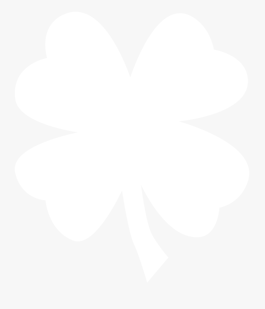 White Four Leaf Clover Png Download - Four Leaf Clover White Png, Transparent Clipart