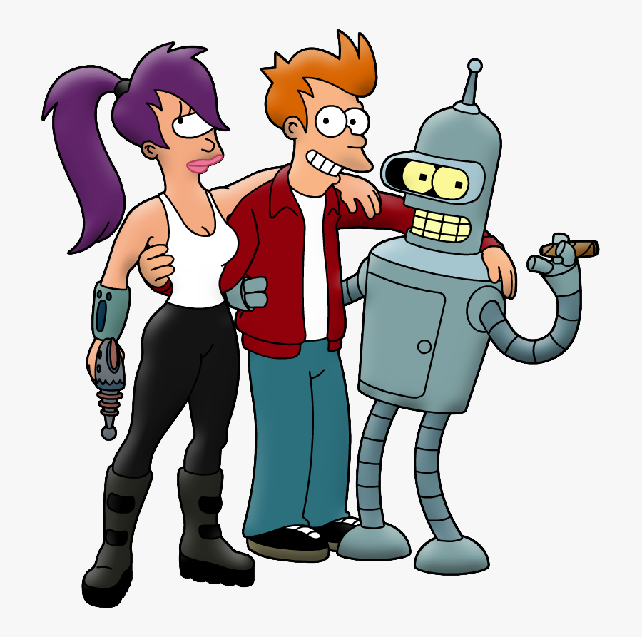 Futurama Clipart Science Fiction - Futurama Fry Leela And Bender, Transparent Clipart