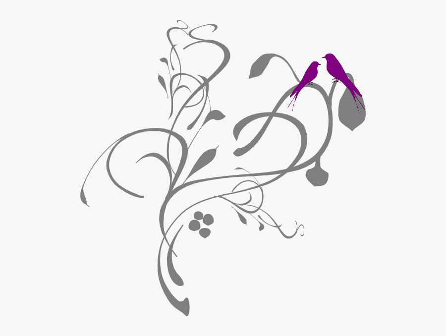Transparent Love Birds Kissing Clipart Wedding - Black And White Wedding Borders, Transparent Clipart