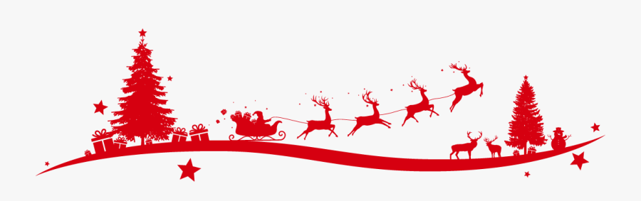 Christmas Scene - Sleigh Border, Transparent Clipart