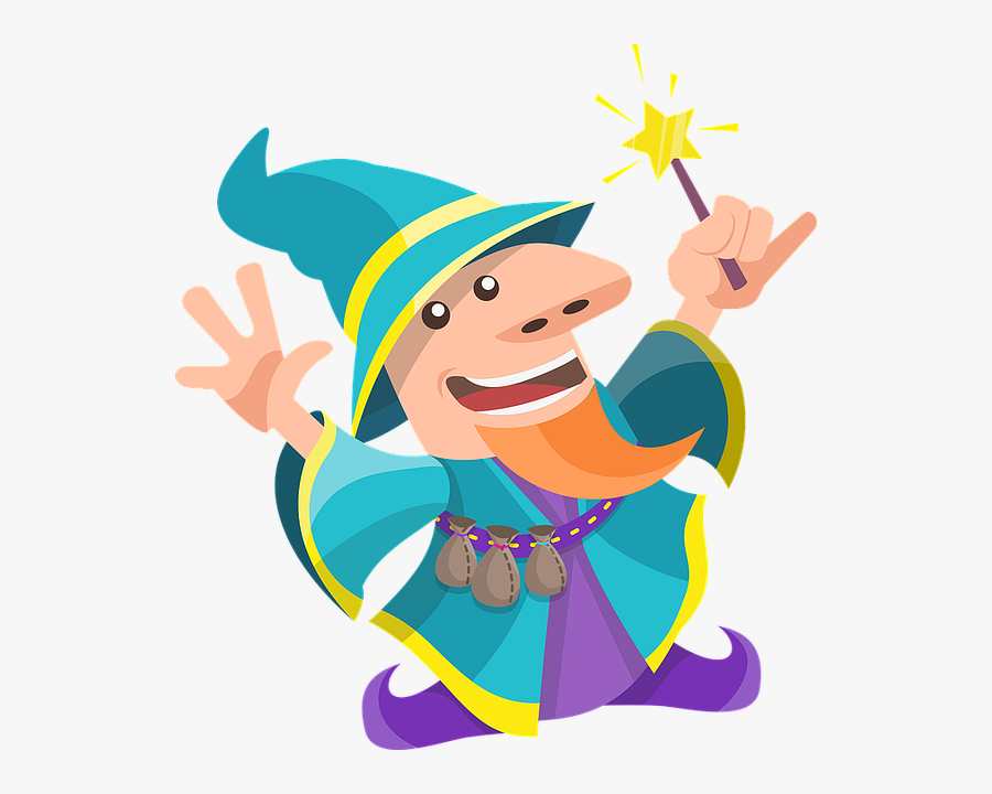 Magical Cartoon Wizards, Transparent Clipart