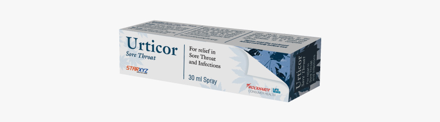 Urticor Sore Throat Spray, Transparent Clipart