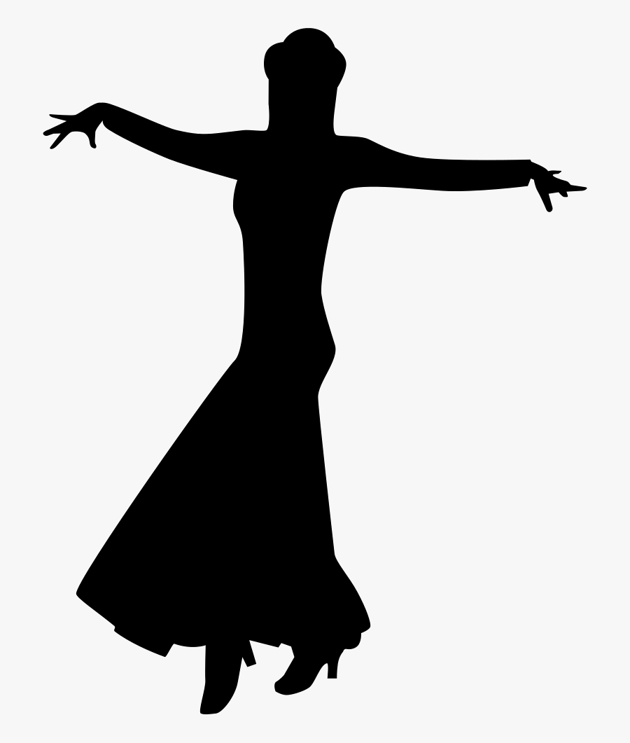 Dance Flamenco Dancing Female - Female Flamenco Dancer Silhouettes, Transparent Clipart