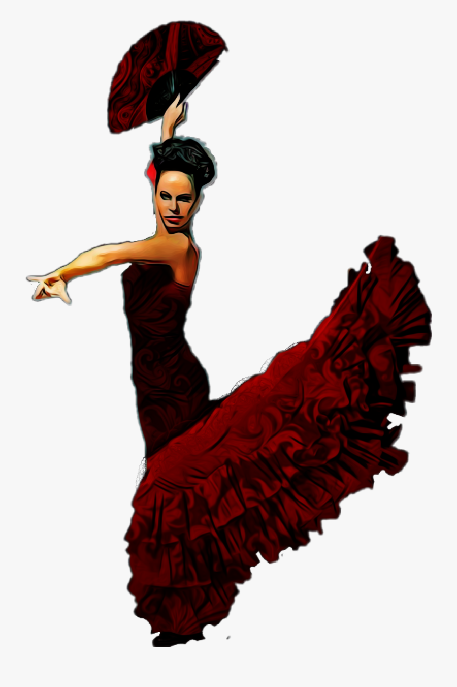 Transparent Flamenco Dancer Clipart - Flamenco Dancer Gif Transparent Background, Transparent Clipart